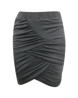 Ruched Jersey Mini Skirt